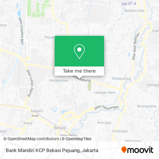 Bank Mandiri KCP Bekasi Pejuang map