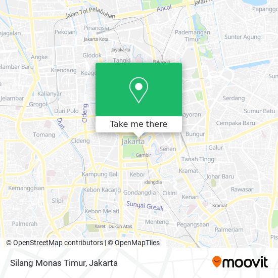 Silang Monas Timur map