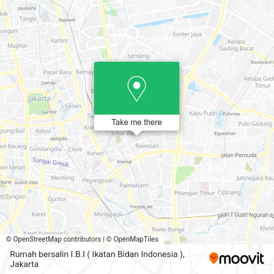 Rumah bersalin I.B.I ( Ikatan Bidan Indonesia ) map