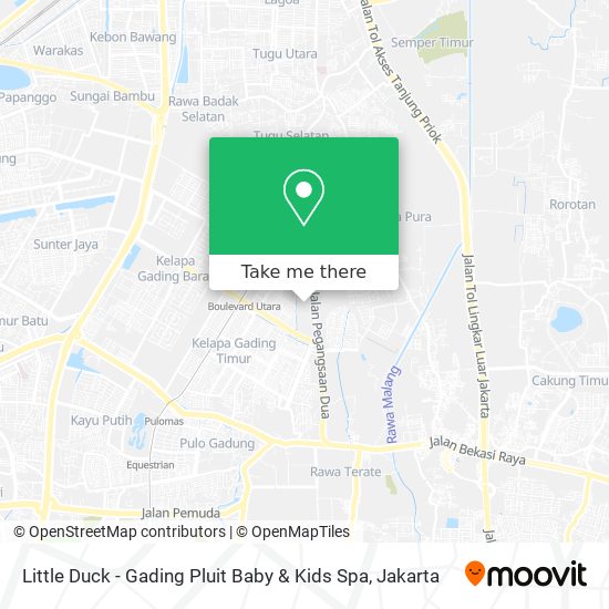 Little Duck - Gading Pluit Baby & Kids Spa map