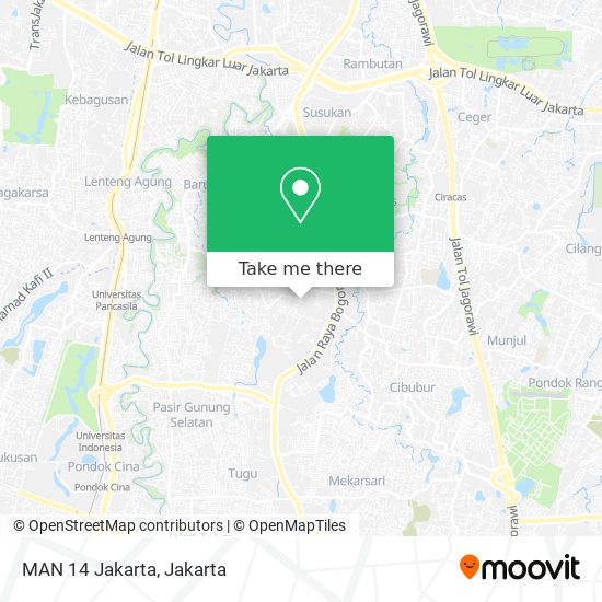 MAN 14 Jakarta map