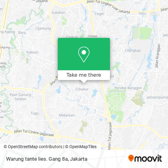Warung tante lies. Gang 8a map