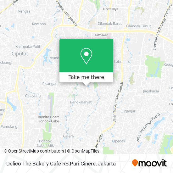 Delico The Bakery Cafe RS.Puri Cinere map