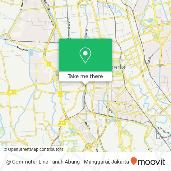 @ Commuter Line Tanah Abang - Manggarai map
