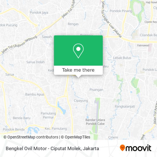 Bengkel Ovil Motor - Ciputat Molek map
