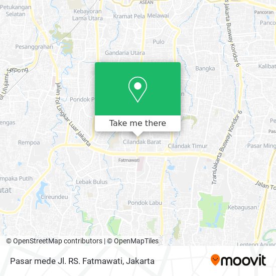 Pasar mede Jl. RS. Fatmawati map