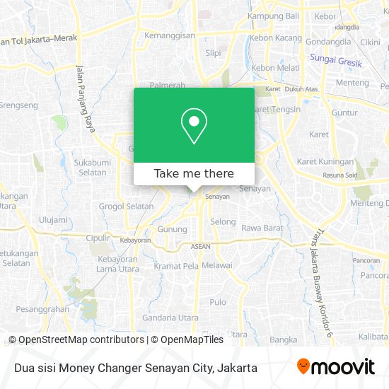 Dua sisi Money Changer Senayan City map