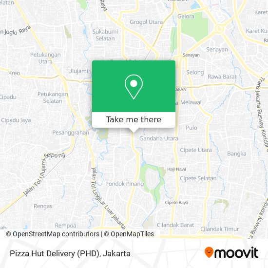 Pizza Hut Delivery (PHD) map