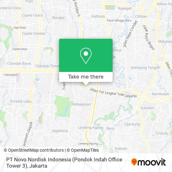 PT Novo Nordisk Indonesia (Pondok Indah Office Tower 3) map