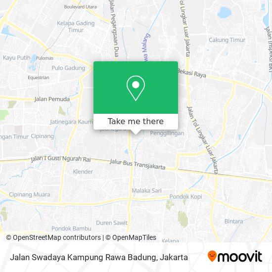 Jalan Swadaya Kampung Rawa Badung map