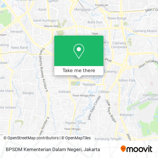 BPSDM Kementerian Dalam Negeri map