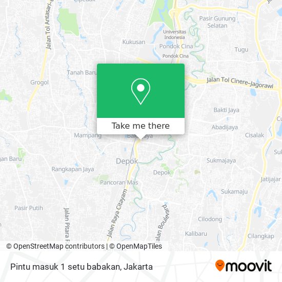 Pintu masuk 1 setu babakan map