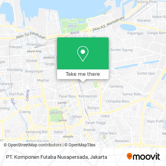 PT. Komponen Futaba Nusapersada map