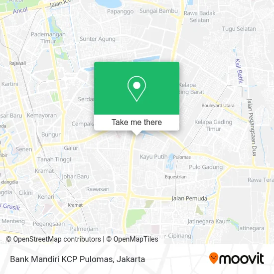 Bank Mandiri KCP Pulomas map