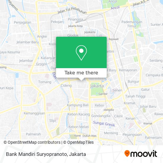 Bank Mandiri Suryopranoto map