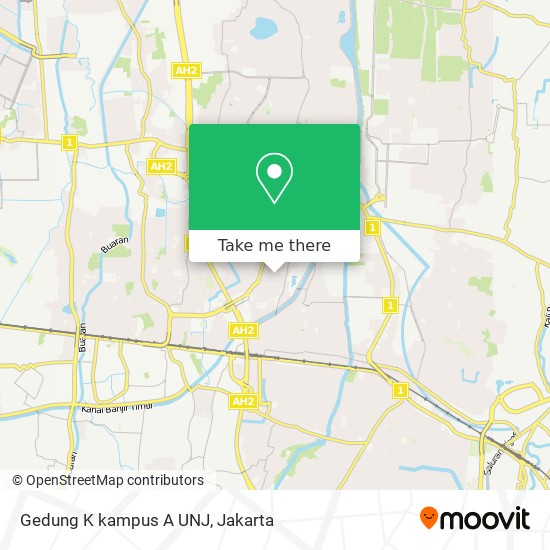 Gedung K kampus A UNJ map