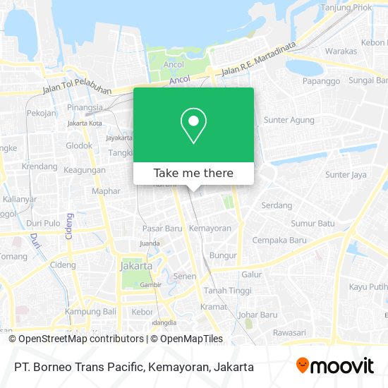 PT. Borneo Trans Pacific, Kemayoran map