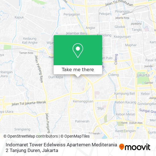 Indomaret Tower Edelweiss Apartemen Mediterania 2 Tanjung Duren map