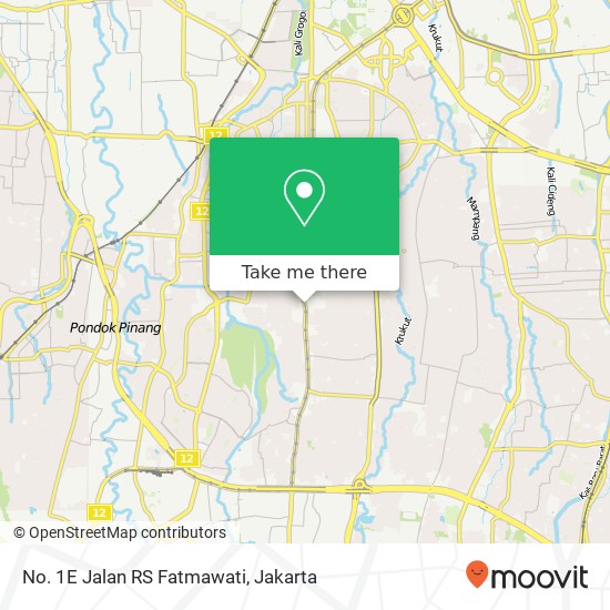 No. 1E Jalan RS Fatmawati map
