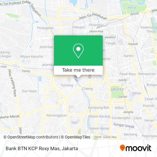 Bank BTN KCP Roxy Mas map