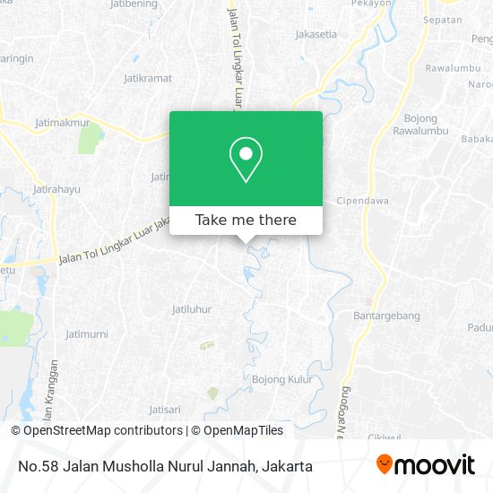 No.58 Jalan Musholla Nurul Jannah map