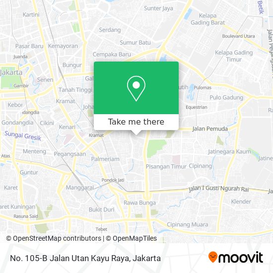 No. 105-B Jalan Utan Kayu Raya map