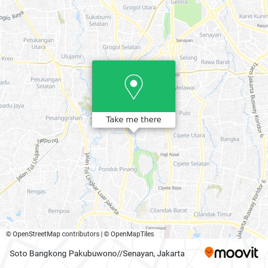 Soto Bangkong Pakubuwono / /Senayan map