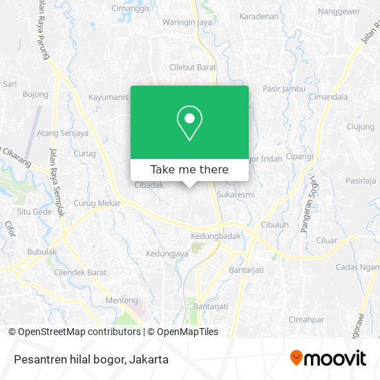 Pesantren hilal bogor map