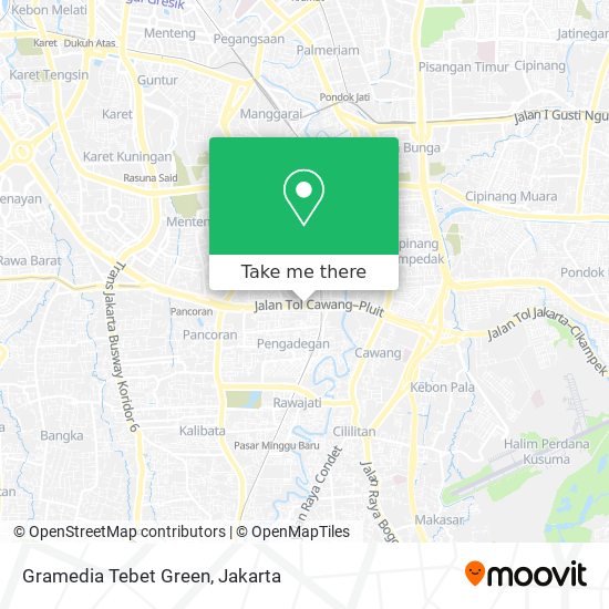 Gramedia Tebet Green map