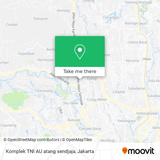 Komplek TNI AU atang sendjaja map