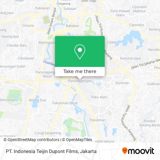 PT. Indonesia Teijin Dupont Films map