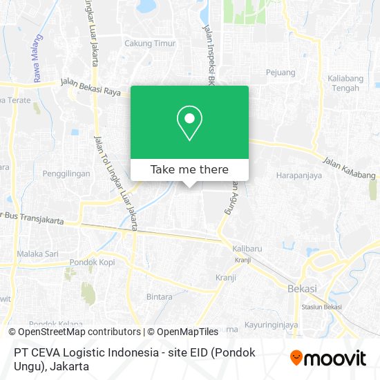 PT CEVA Logistic Indonesia - site EID (Pondok Ungu) map