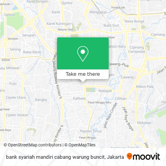 bank syariah mandiri cabang warung buncit map