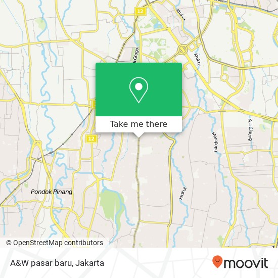 A&W pasar baru map