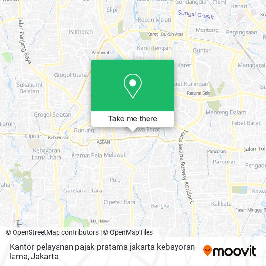 Kantor pelayanan pajak pratama jakarta kebayoran lama map