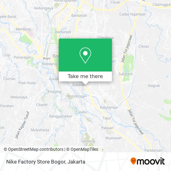 Nike Factory Store Bogor map