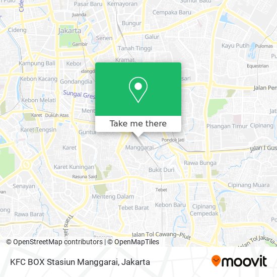 KFC  BOX Stasiun Manggarai map