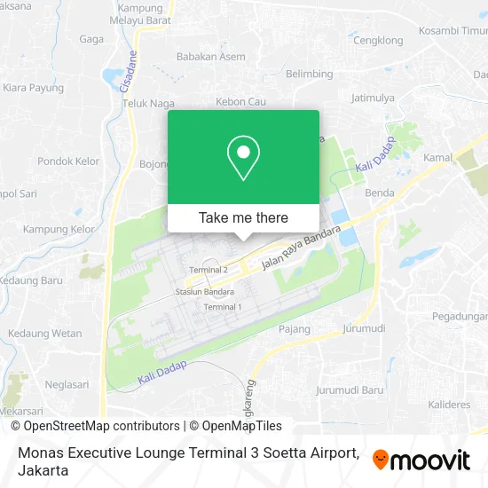 Monas Executive Lounge Terminal 3 Soetta Airport map