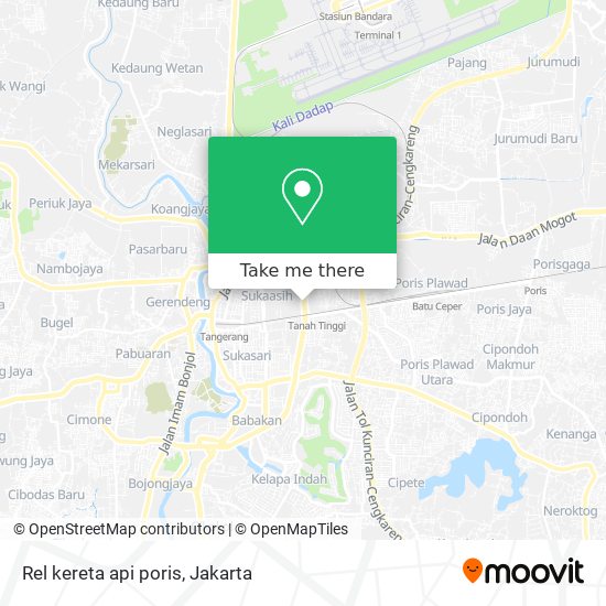 Rel kereta api poris map