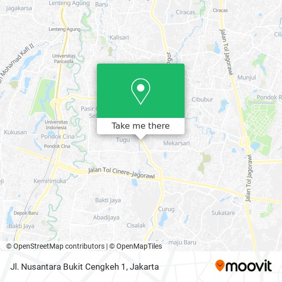 Jl. Nusantara Bukit Cengkeh 1 map