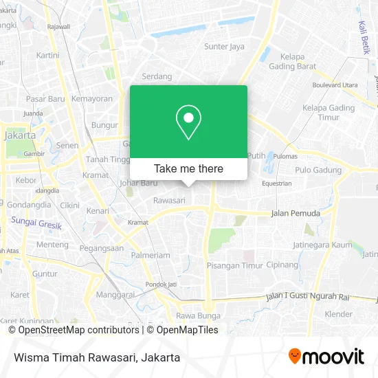 Wisma Timah Rawasari map