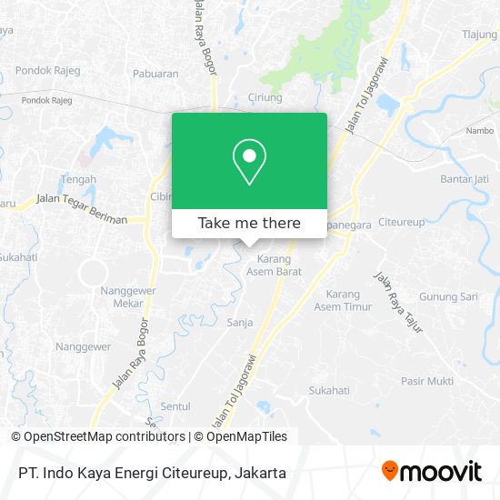 PT. Indo Kaya Energi Citeureup map