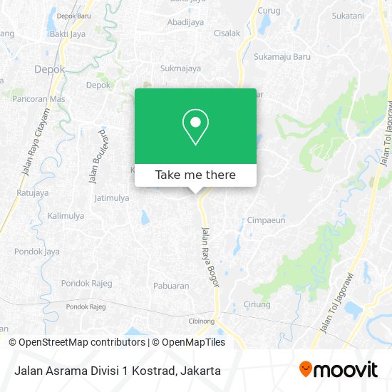 Jalan Asrama Divisi 1 Kostrad map