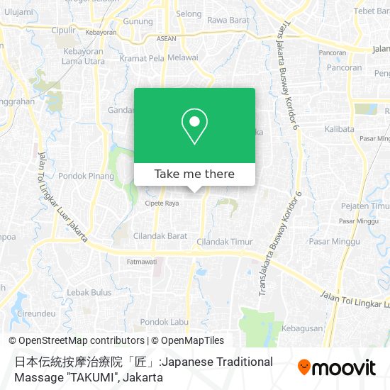 日本伝統按摩治療院「匠」:Japanese Traditional Massage "TAKUMI" map