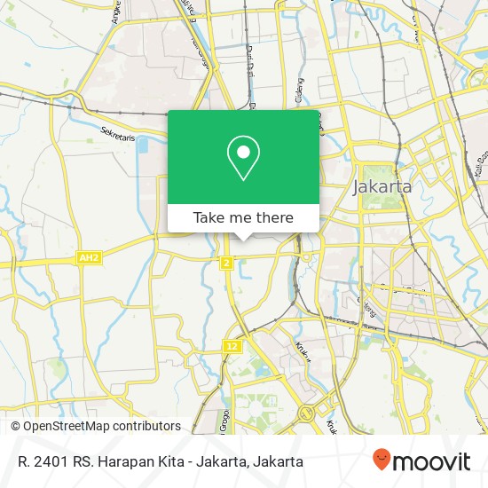 R. 2401 RS. Harapan Kita - Jakarta map