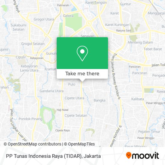 PP Tunas Indonesia Raya (TIDAR) map