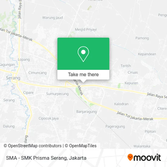 SMA - SMK Prisma Serang map