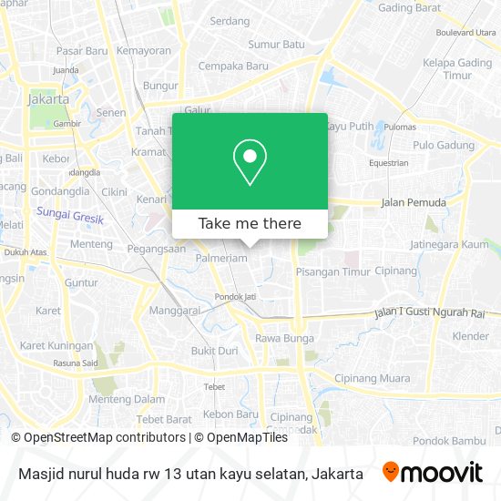 Masjid nurul huda rw 13 utan kayu selatan map