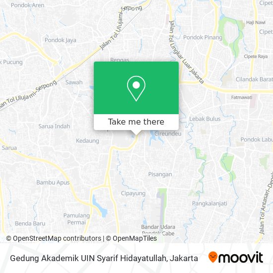 Gedung Akademik UIN Syarif Hidayatullah map