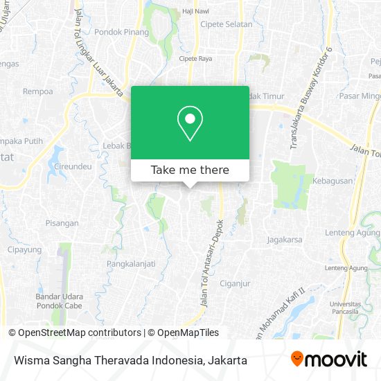 Wisma Sangha Theravada Indonesia map